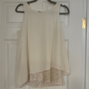 Xhiliration Layered Lace Sleeveless Blouse